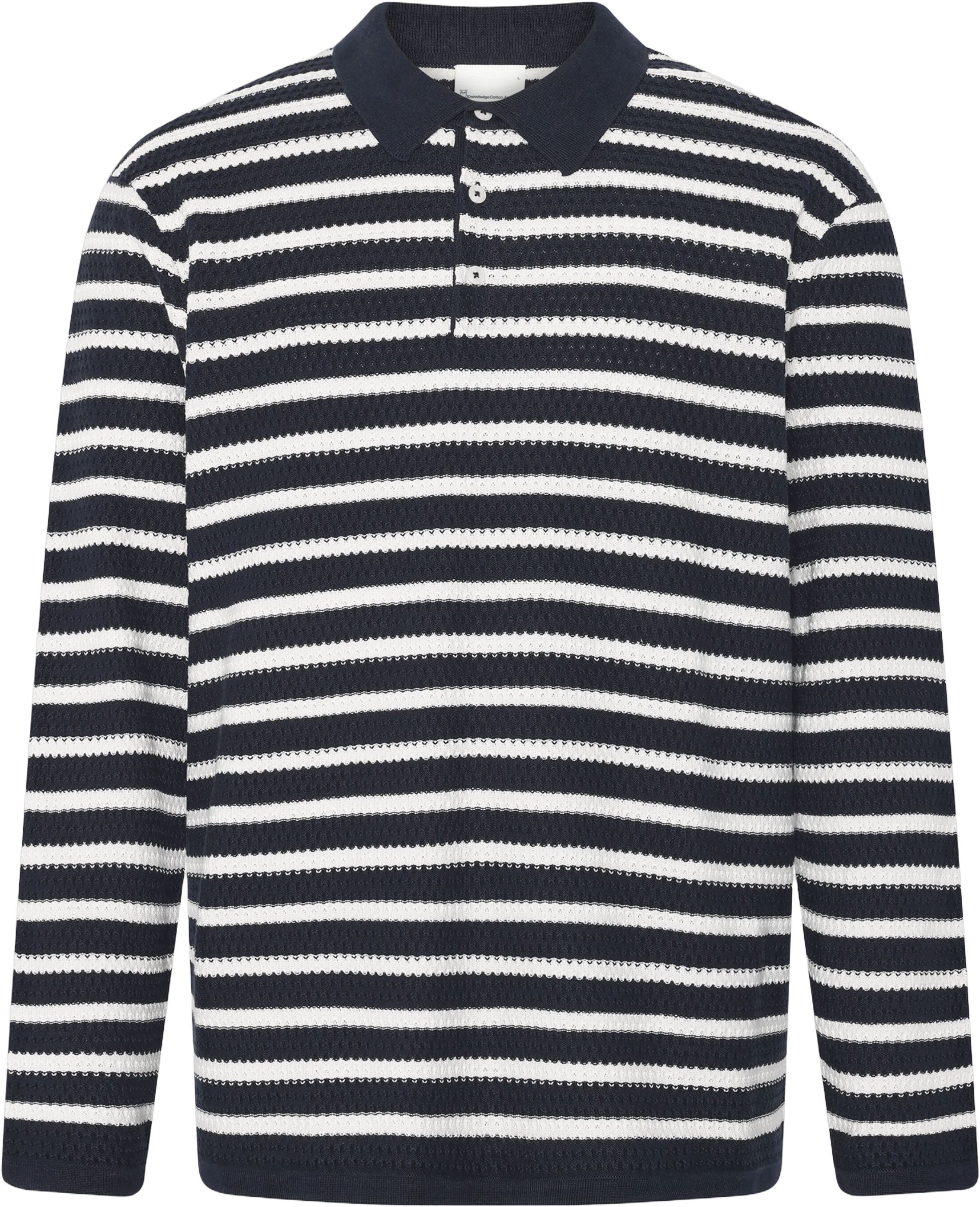 Knitted Stripe Polo