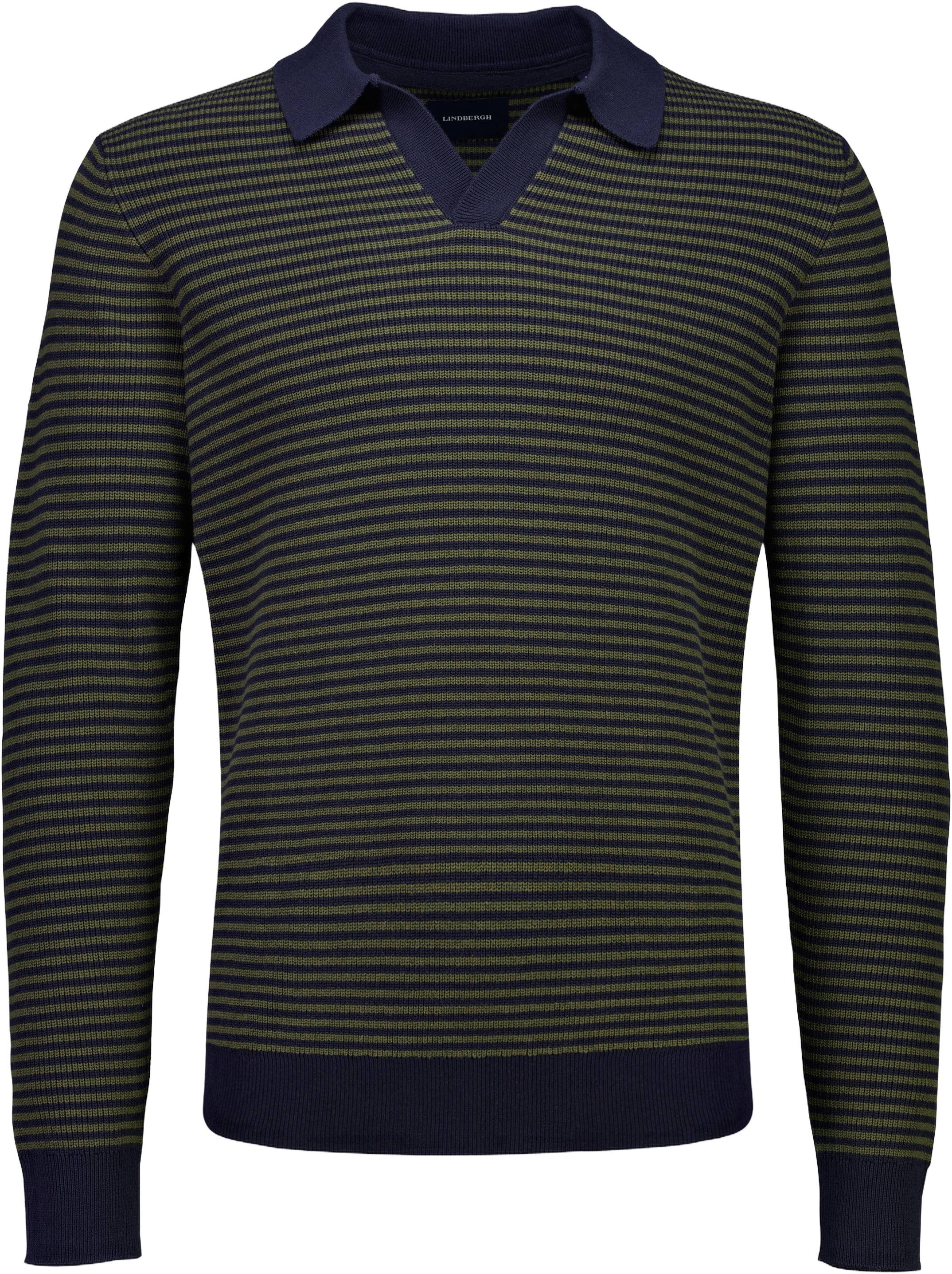 Recycled Vneck Polo Knit L/S