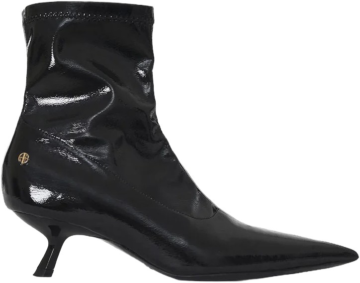 Hilda Boots High-shine Black