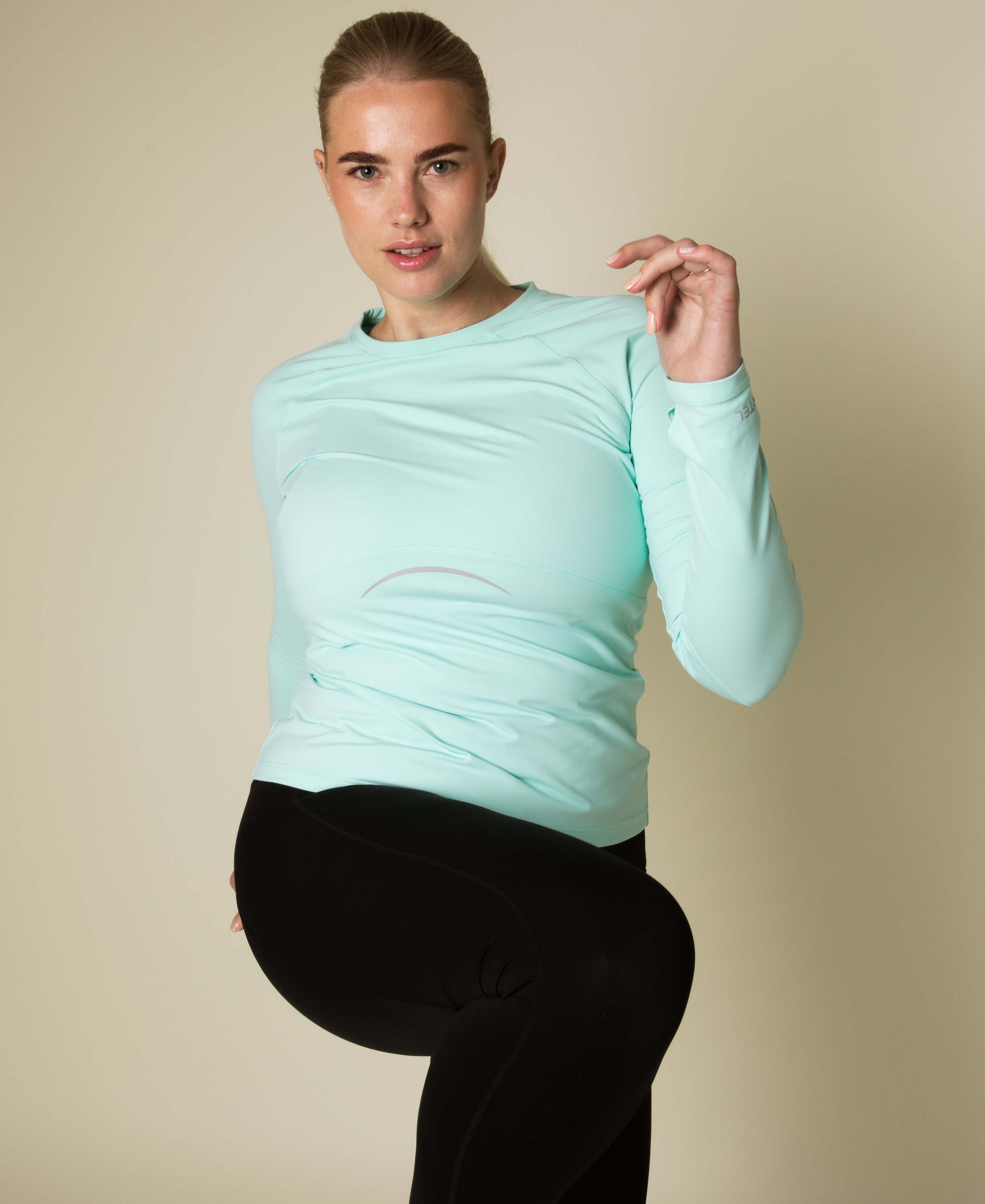 Vital Reflective Langærmet tee Mint