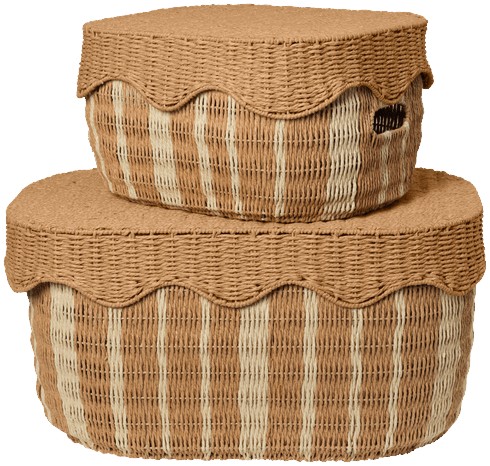 Rivan Storage Baskets Set of 2 - Natural/off-white