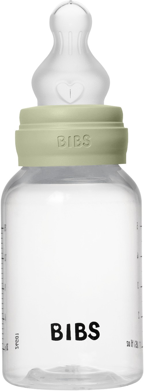 Bibs Baby Bottle Round Silicone 1 Pack 150 ml Slow Flow Sage