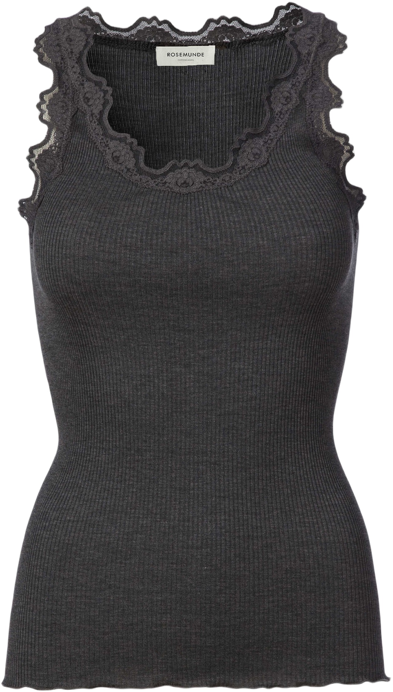 Rwbabette Silk SL Uneck Lace Top