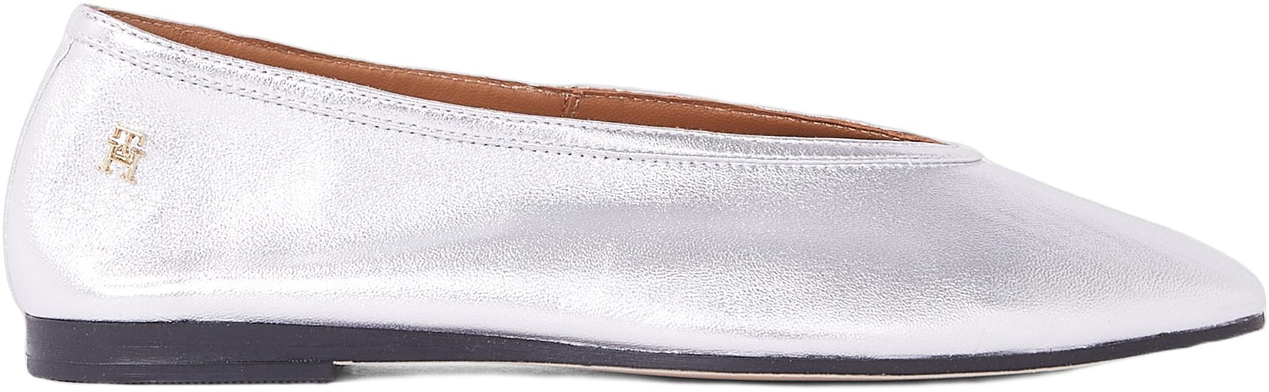 Soft Metal Lthr Ballerina NO BOW