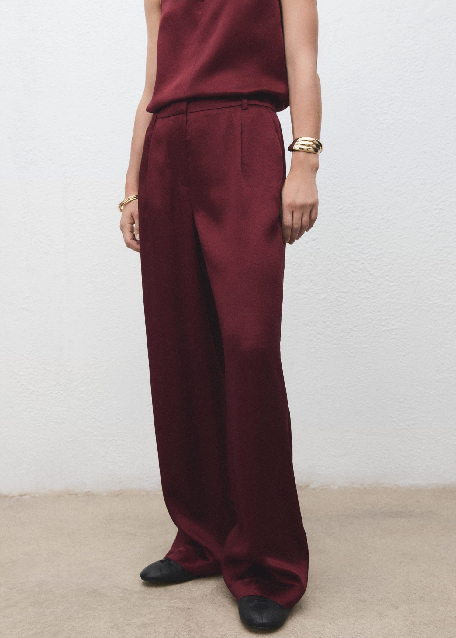Satin Wideleg Trousers