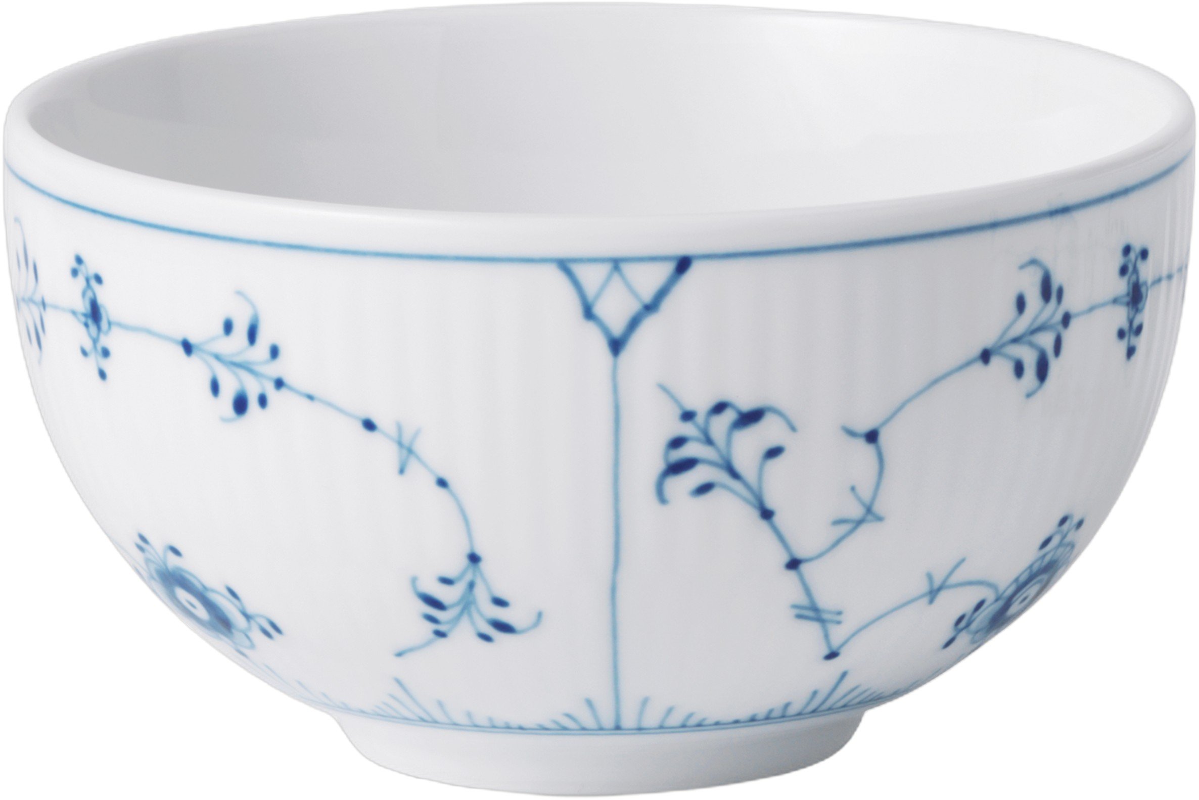 Musselmalet Riflet Skål, 35 cl