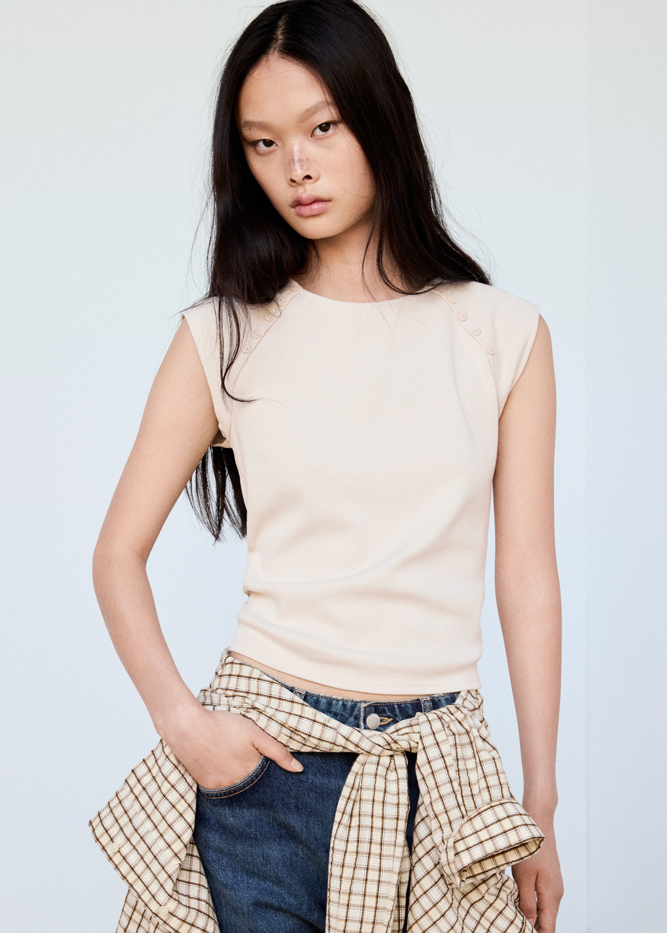Button Detail Tshirt