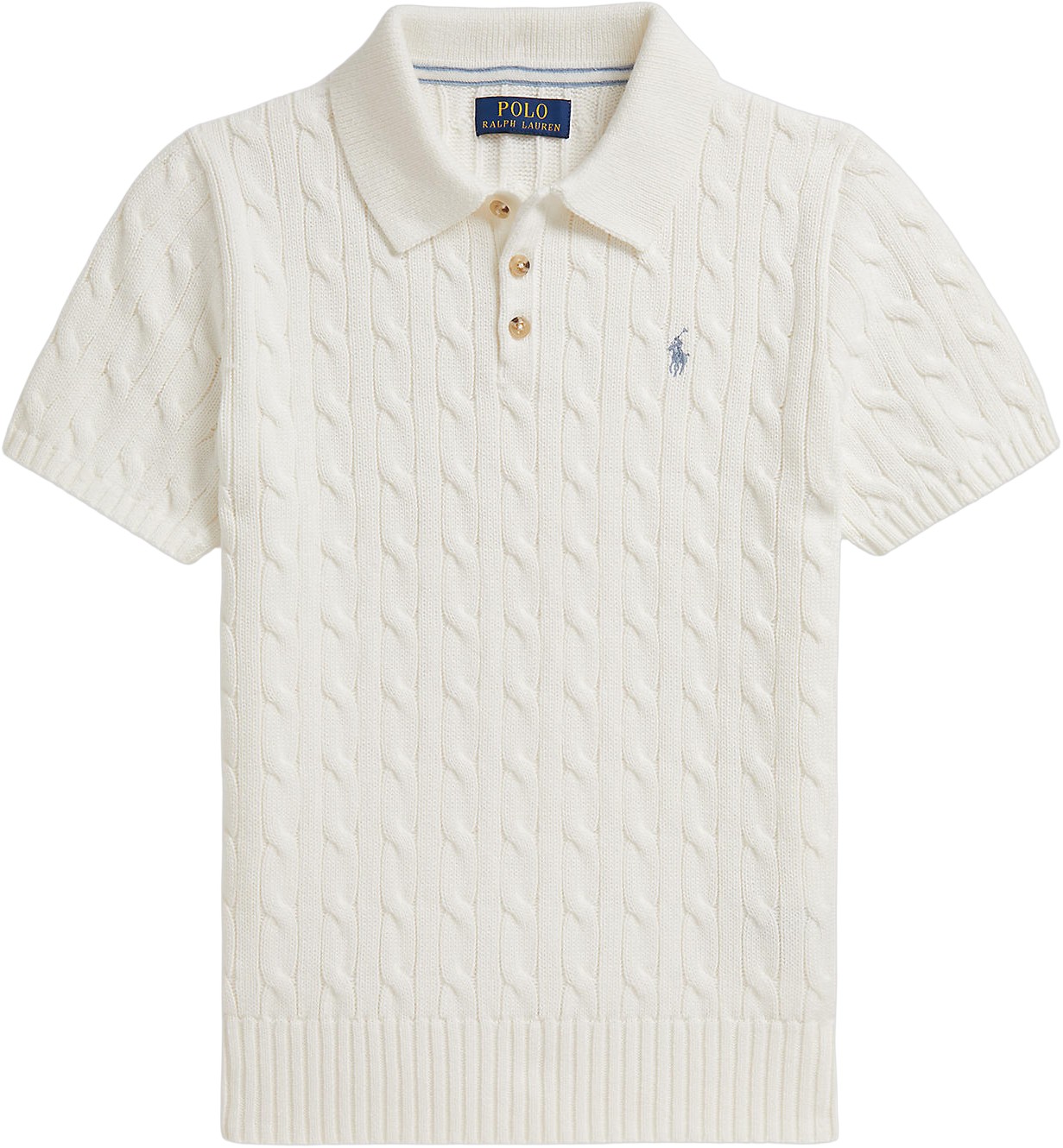 20cableknit Cotton Polo-collar Sweater Teens