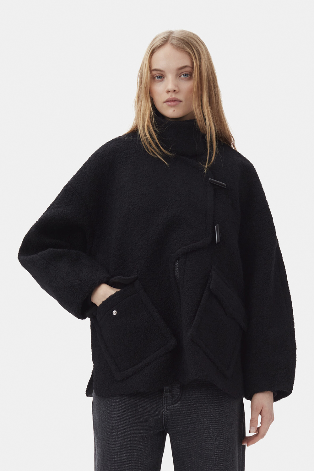 Billede af F6533 Oversize Bouclé Pufjakke