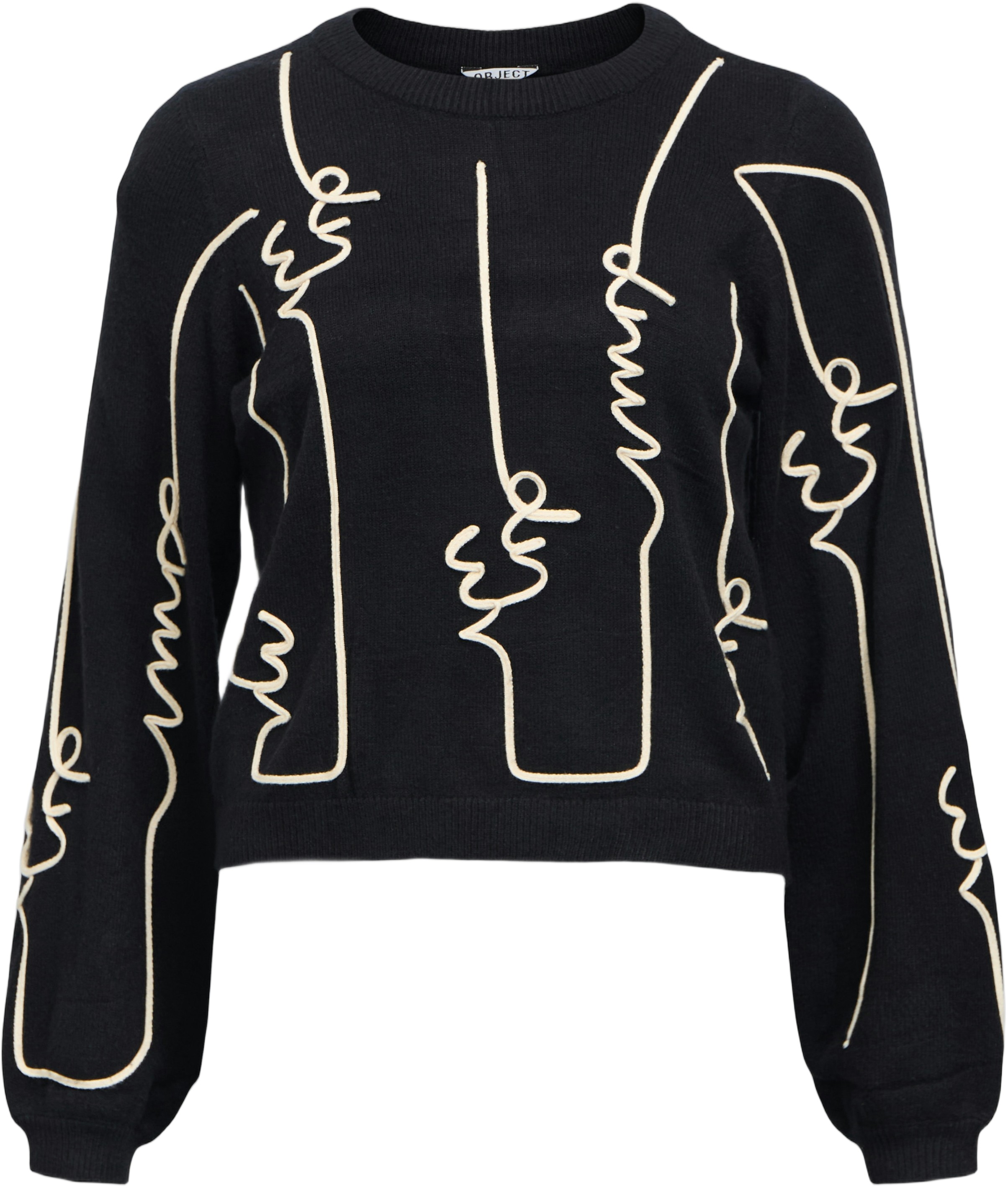 Objthess Veri LS Knit EMB Pullover