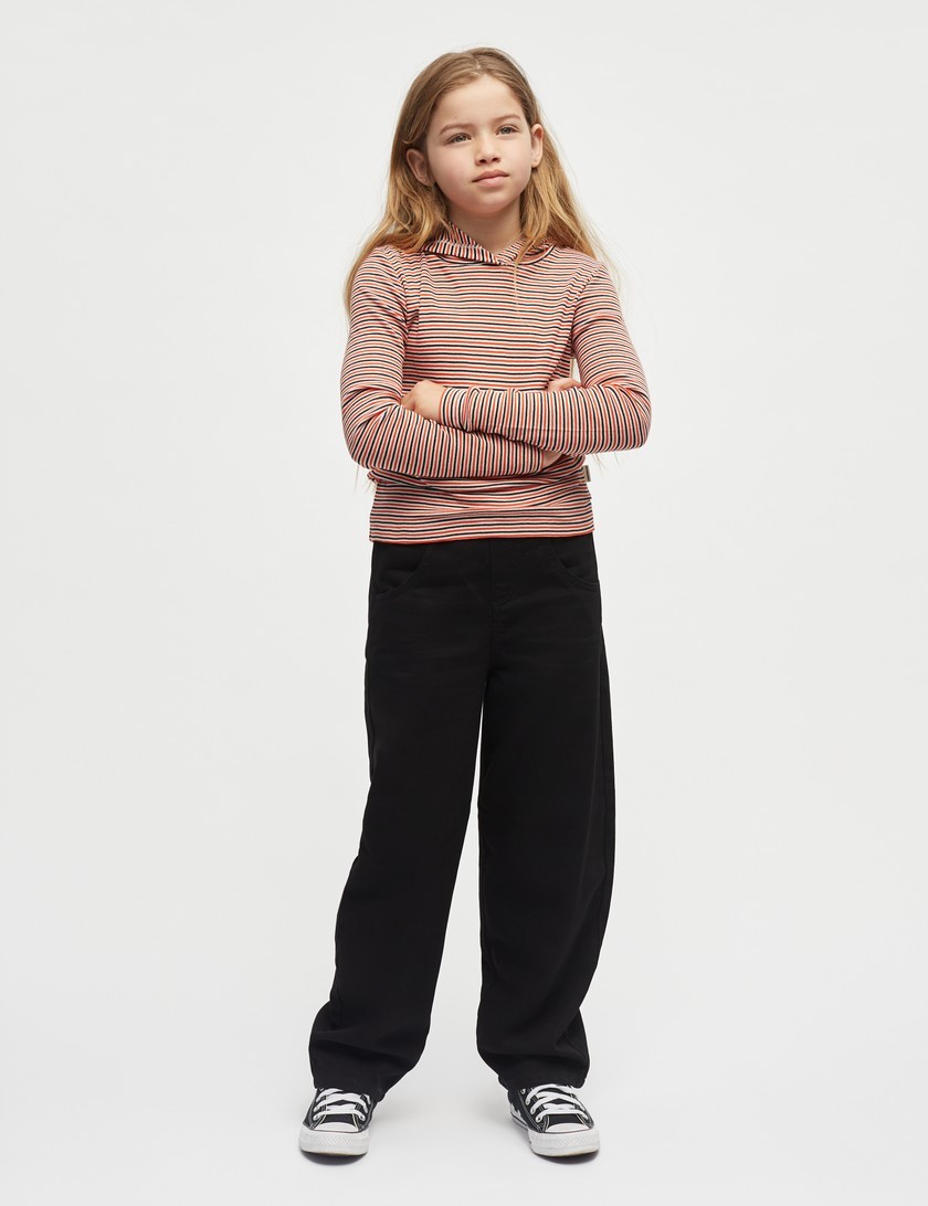 2×2 Cotton Stripe Tally Hoodie