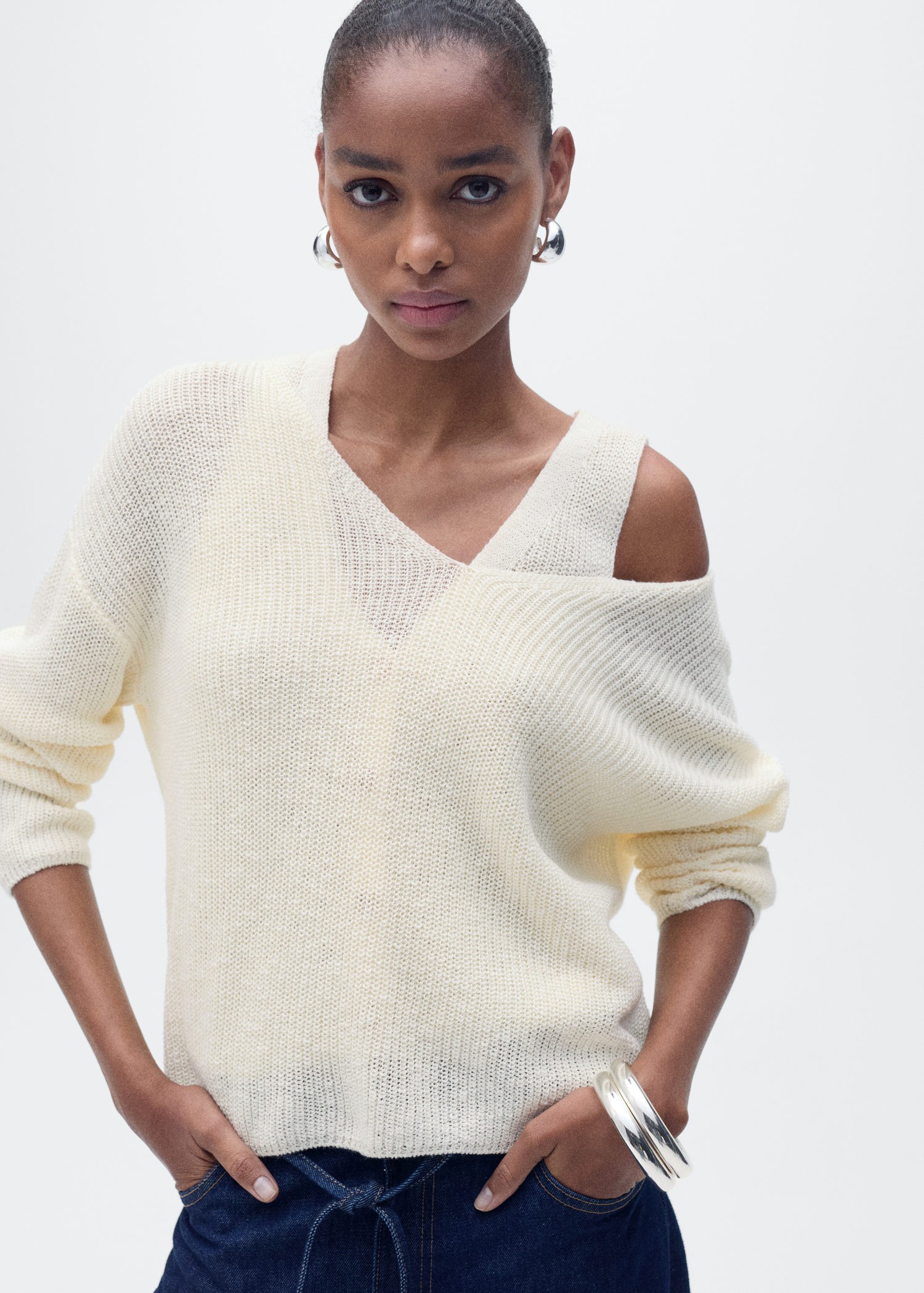 Vneck Knit Sweater