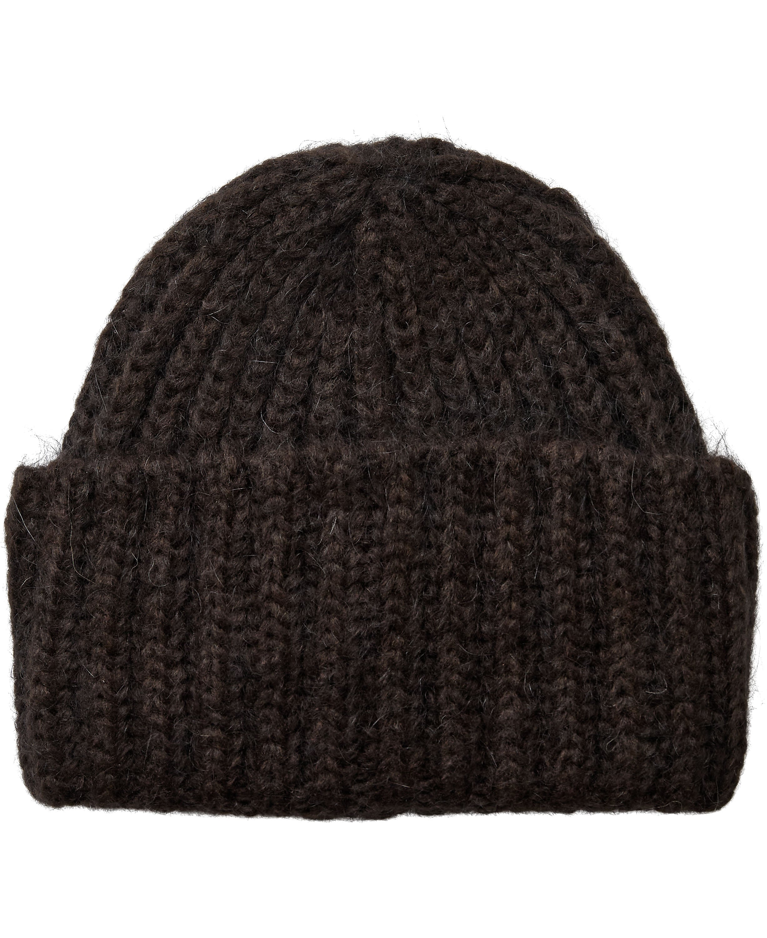 Chunky Rib Beanie Chocolate Brown