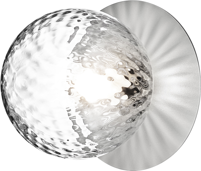 Liila 1 Medium Ip44, Light Silver / Optic Clear