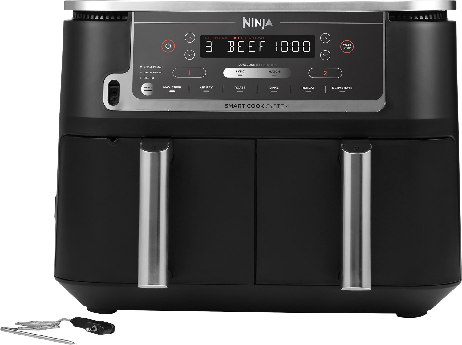 Airfryer MAX Dual Zone 2470w 9. 5 L + Temp