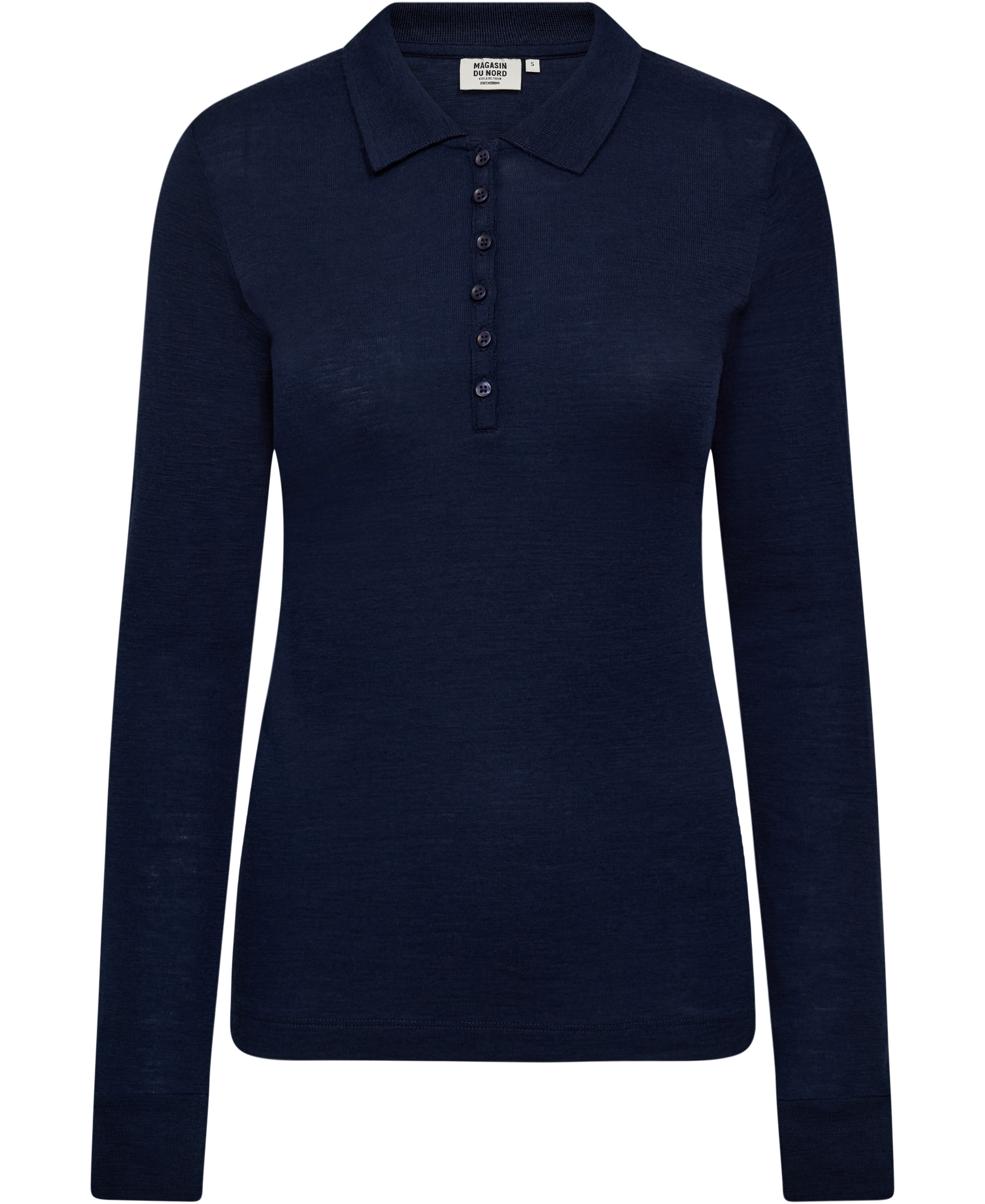 Cilla 12 Langærmede Polo Strik 100% Merino uld RWS