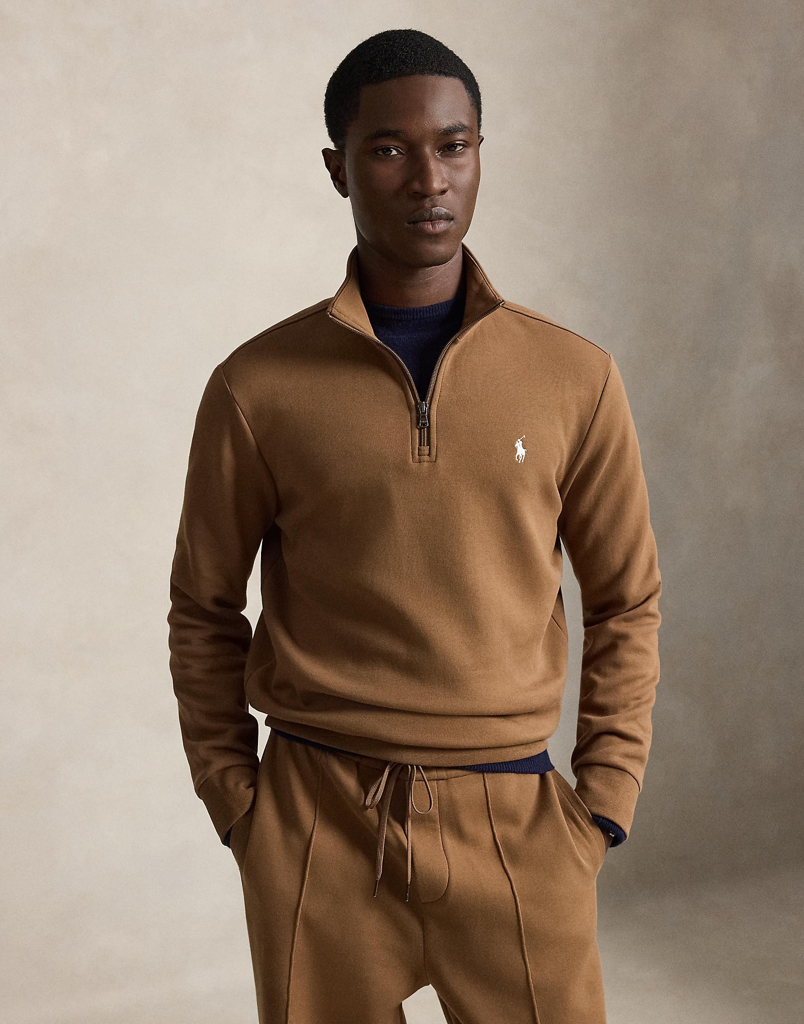 Doubleknit Quarter-zip Pullover