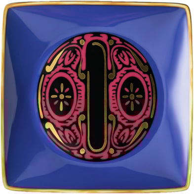 Bowl 12cm sq. Flat, Holiday Alphabet O, Versace