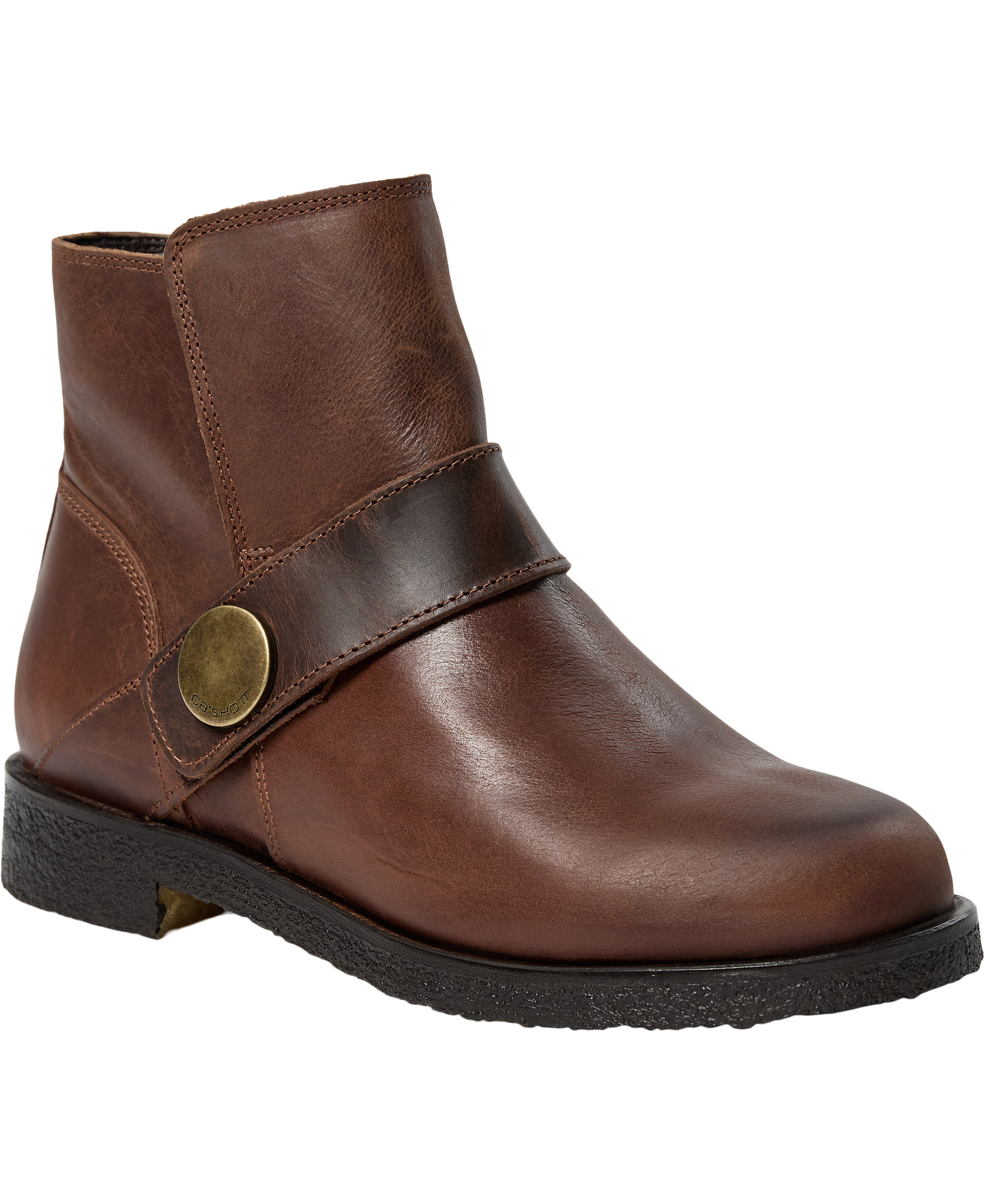 Casfreja Low Biker Boot Pull Up Leather