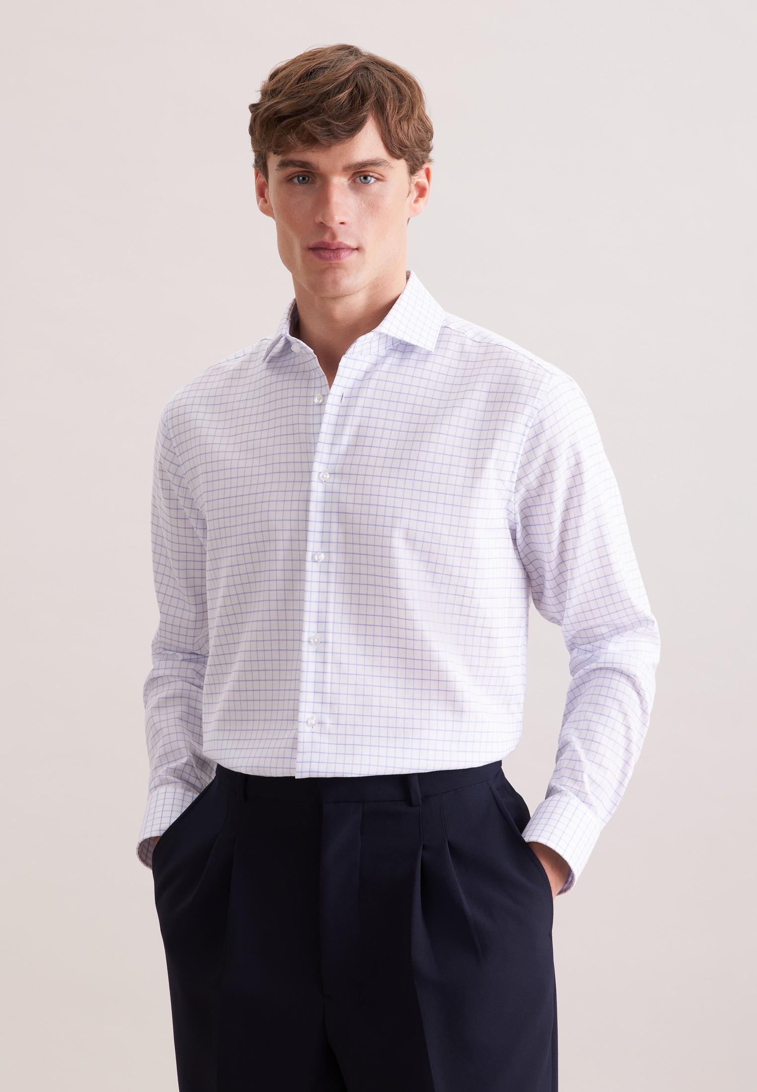 Business Shirt Regular 1/1 Kentcollar Check - DKK 349 - Spar 30%