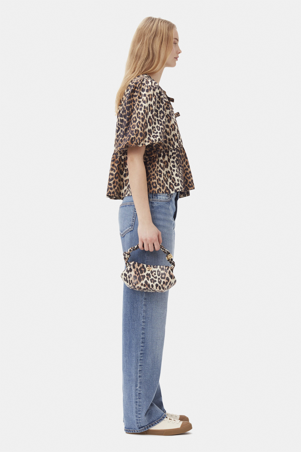 Ganni Bou Bag Mini Fur Print