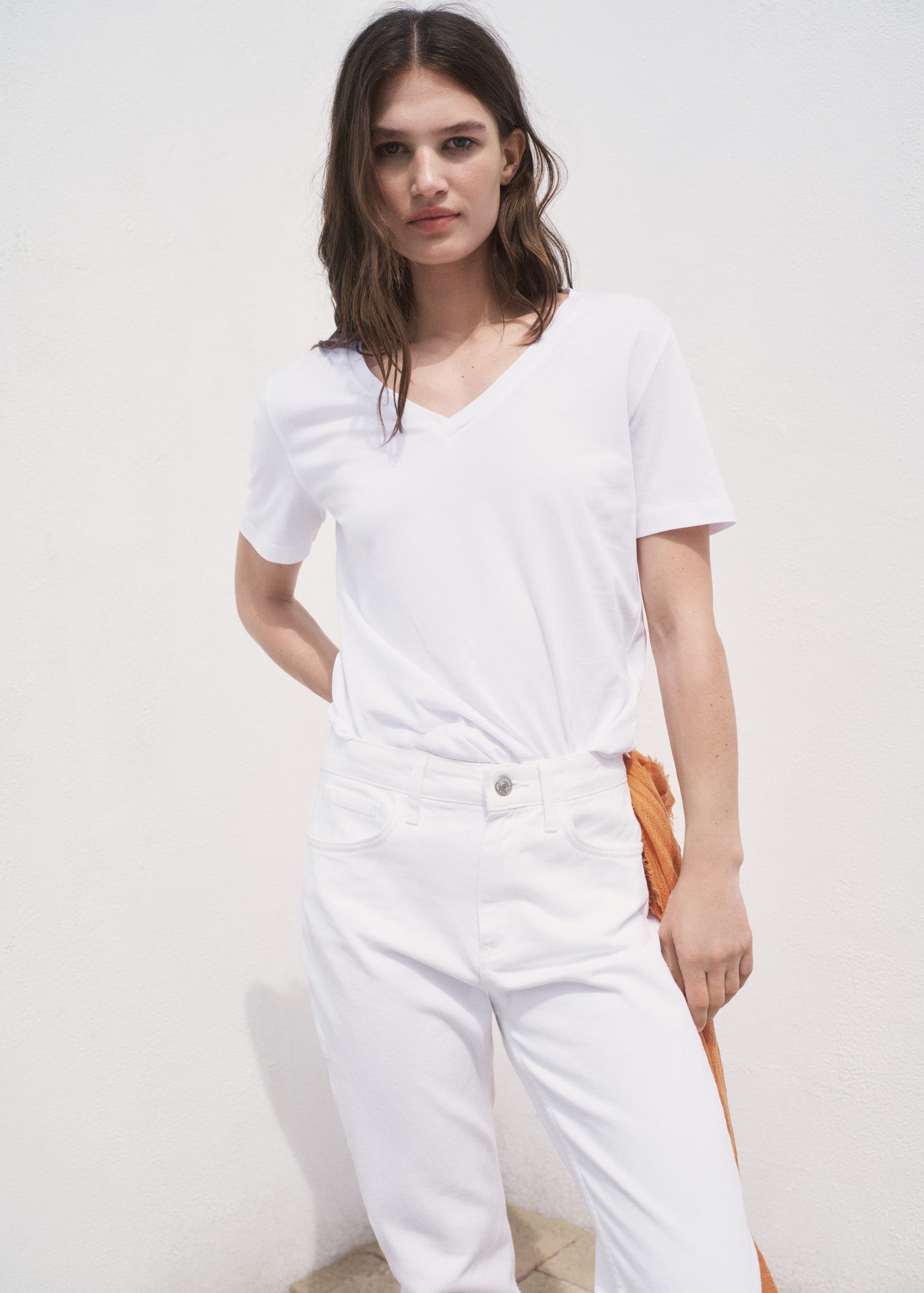 Vneck Cotton T-shirt