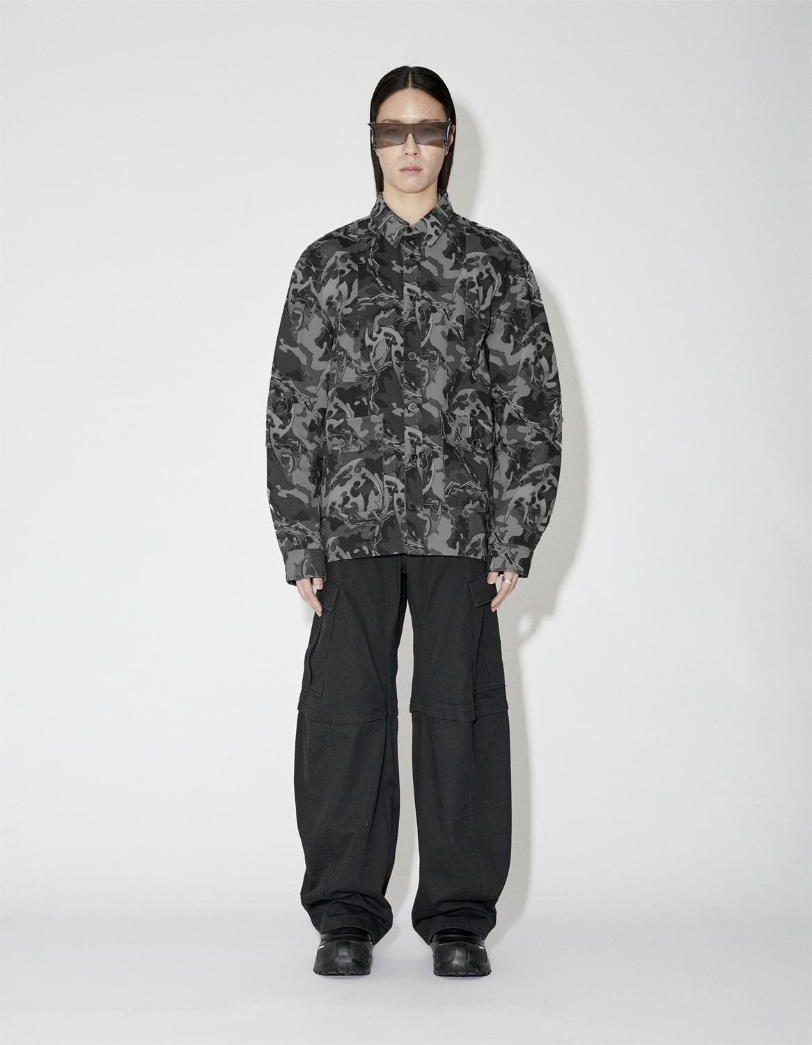Camo Printed Utility Shirt Mænd fra Han Kjøbenhavn