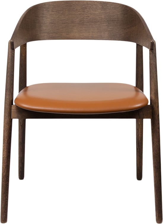 AC2 Armchair, Smoked oak, Leather Cognac