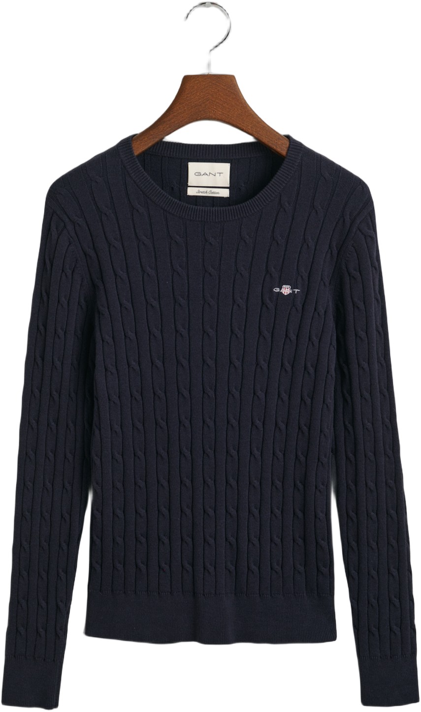Stretch Cotton Cable Cneck