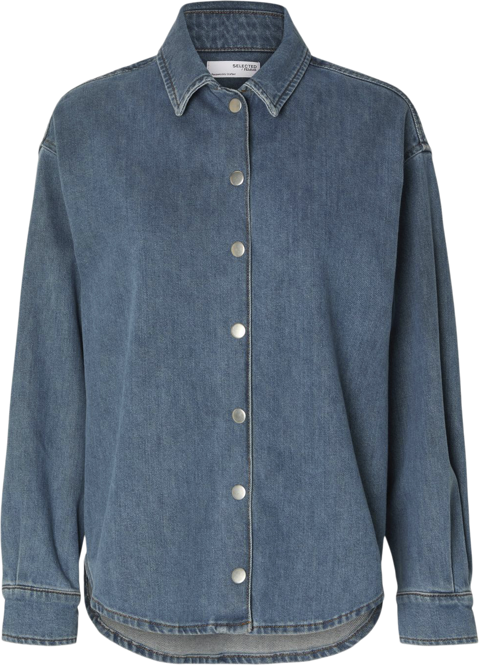 Slfemma Aqua Blue Denim Shirt