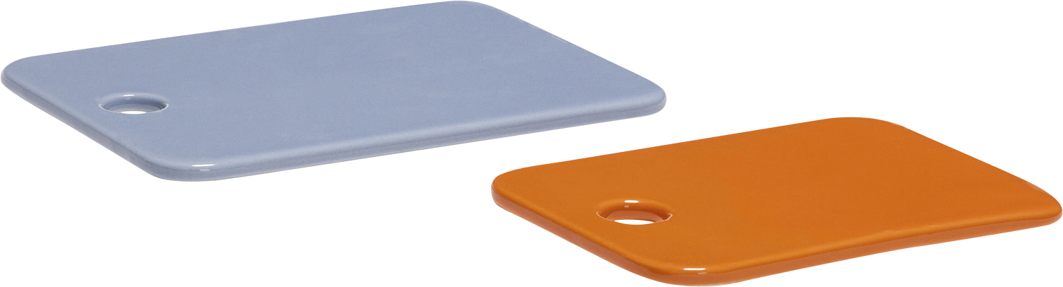 Amare Smørplatter Lyseblå/orange sæt af 2