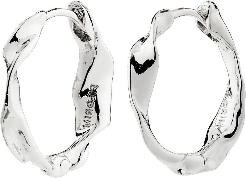 Here Hoop Earrings Silverplated