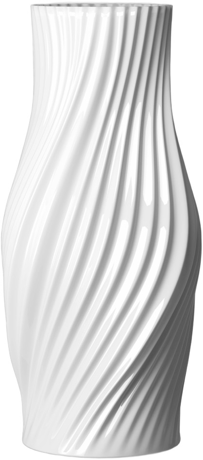Twist Vase H31 cm Hvid Porcelæn