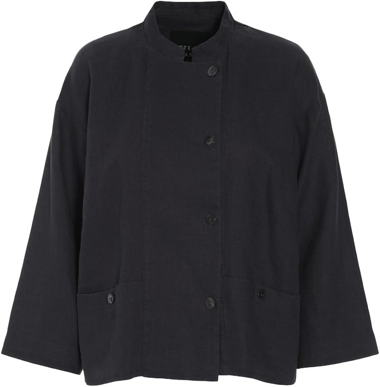 Lazy Linen Jakke med Krave