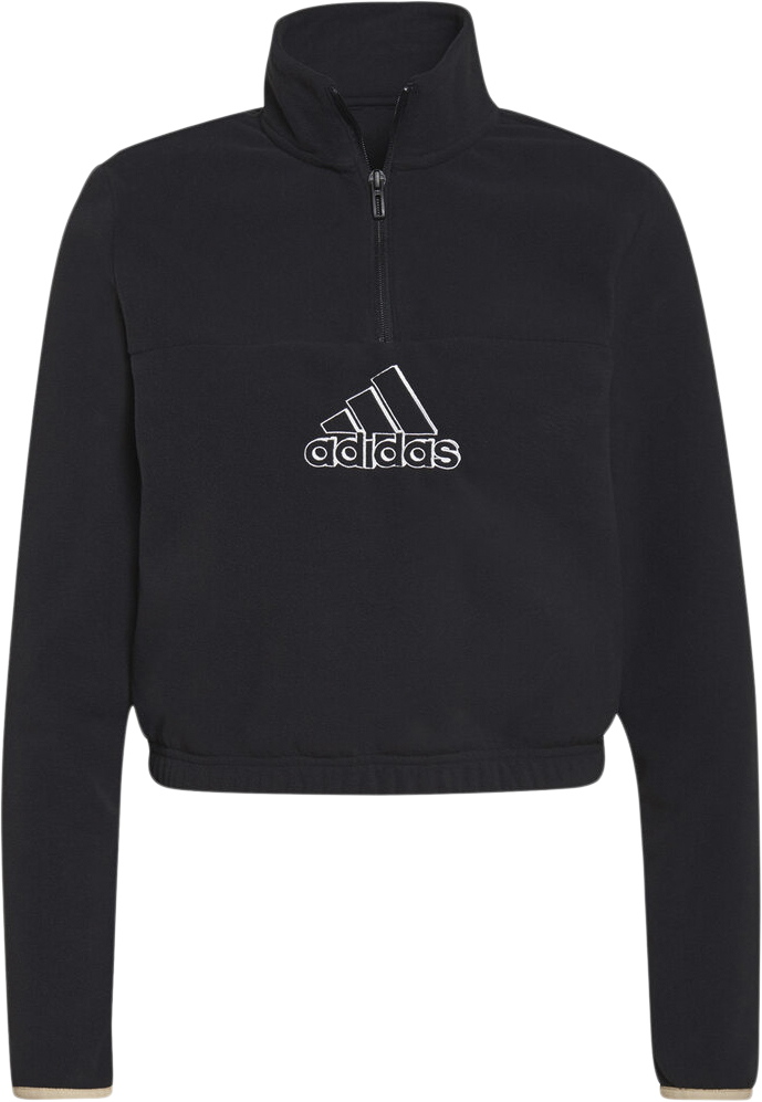 Brand Love Polar Fleece Embroidered Logo Halfzip Sweatee Shirt