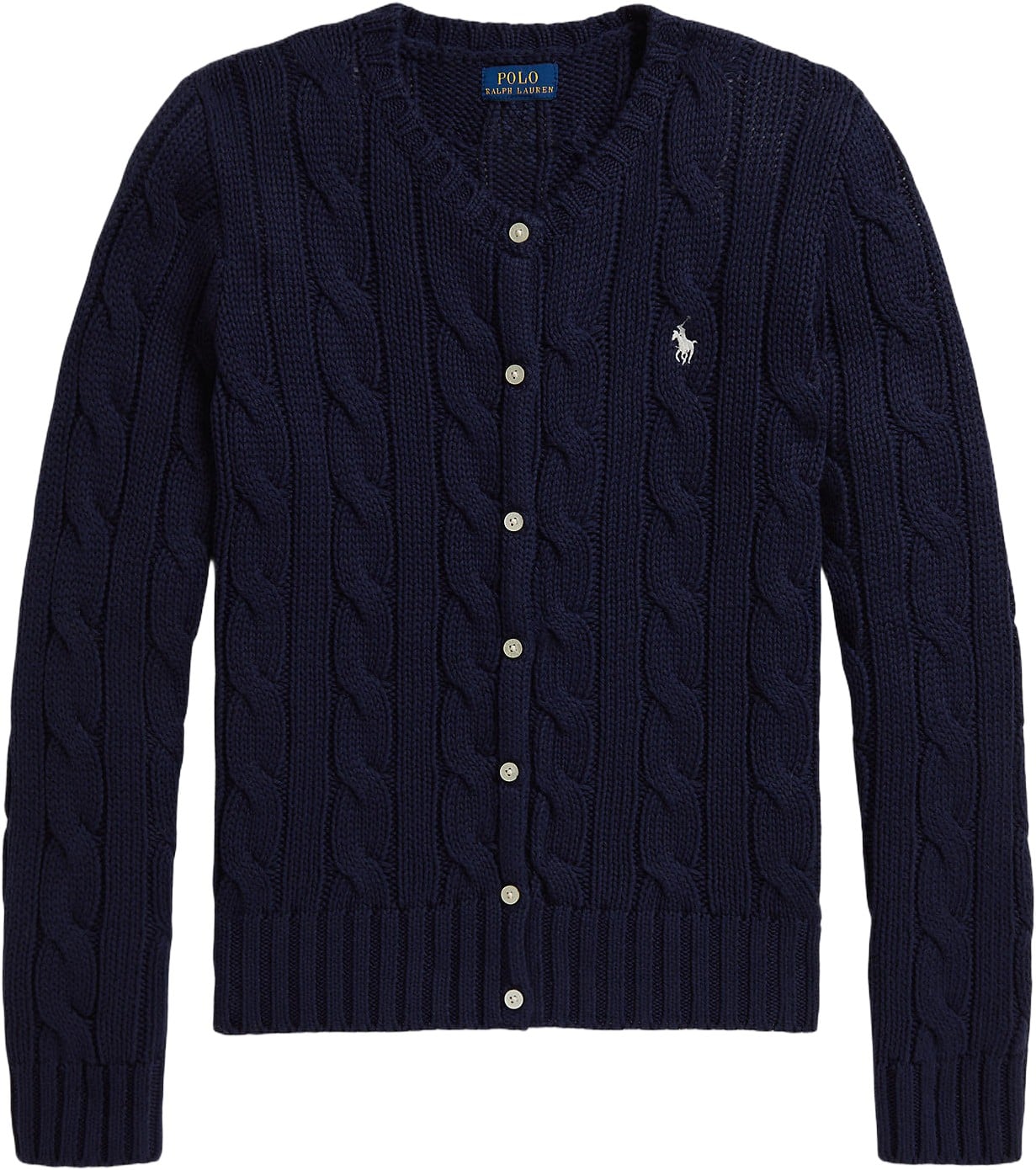 Cableknit Cotton Cardigan
