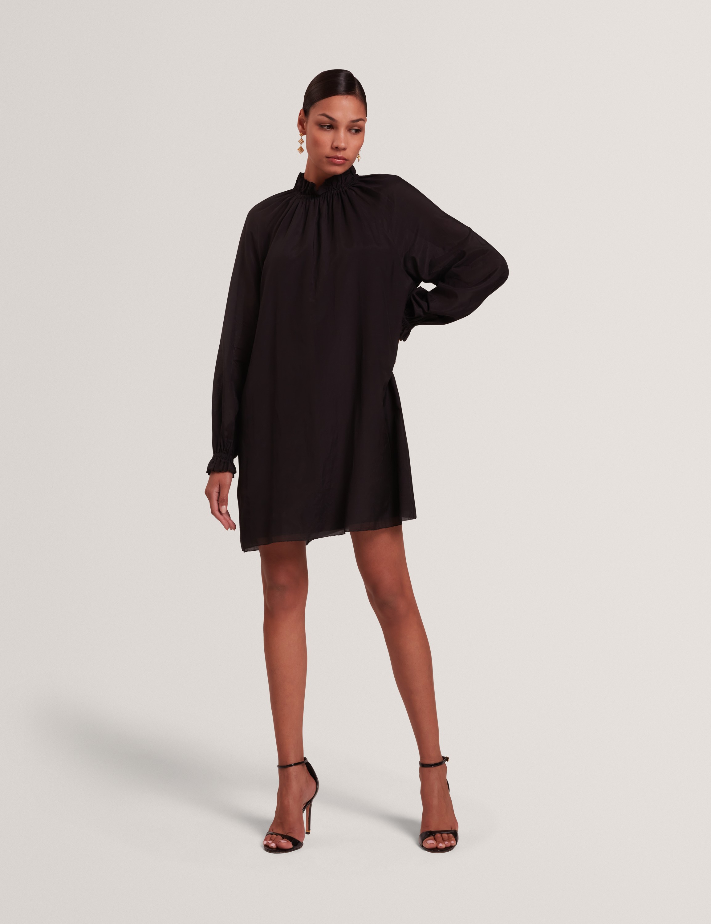 Macara Gathered Neck Long Sleeve Mi