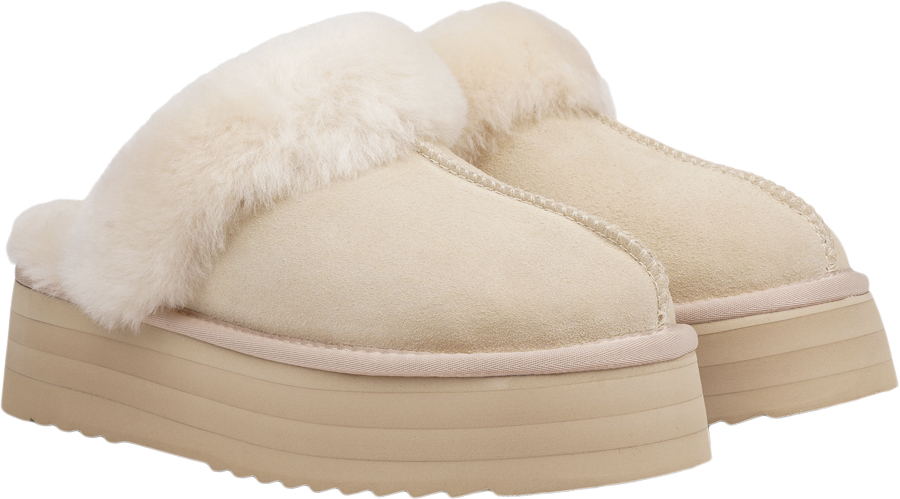 Robson Silk Cow Suede Mules With Shearling