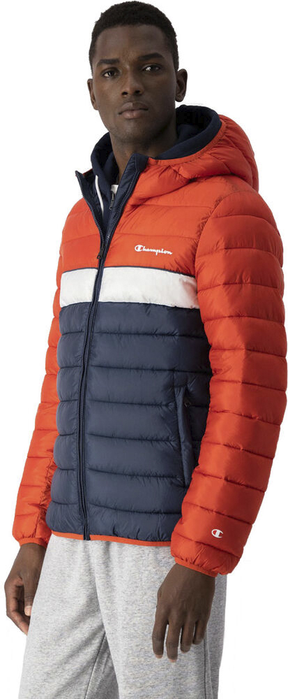 Stripe Padded Hooded Jakke