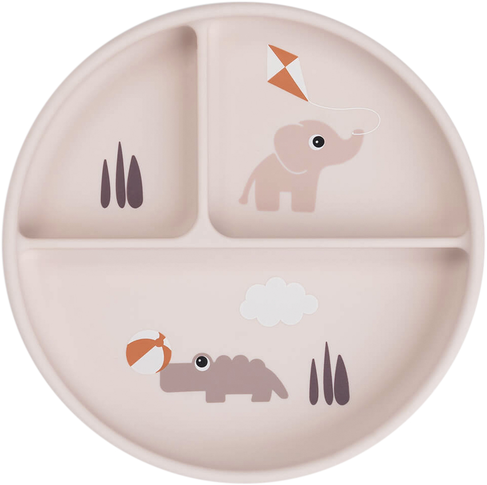 Stick&Stay Inddelt Tallerken Playground Pudder