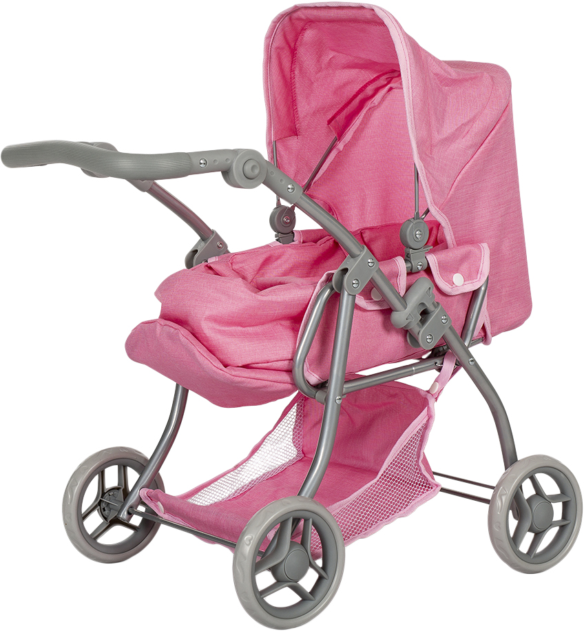 Dukkevogn MED Lift. Pink