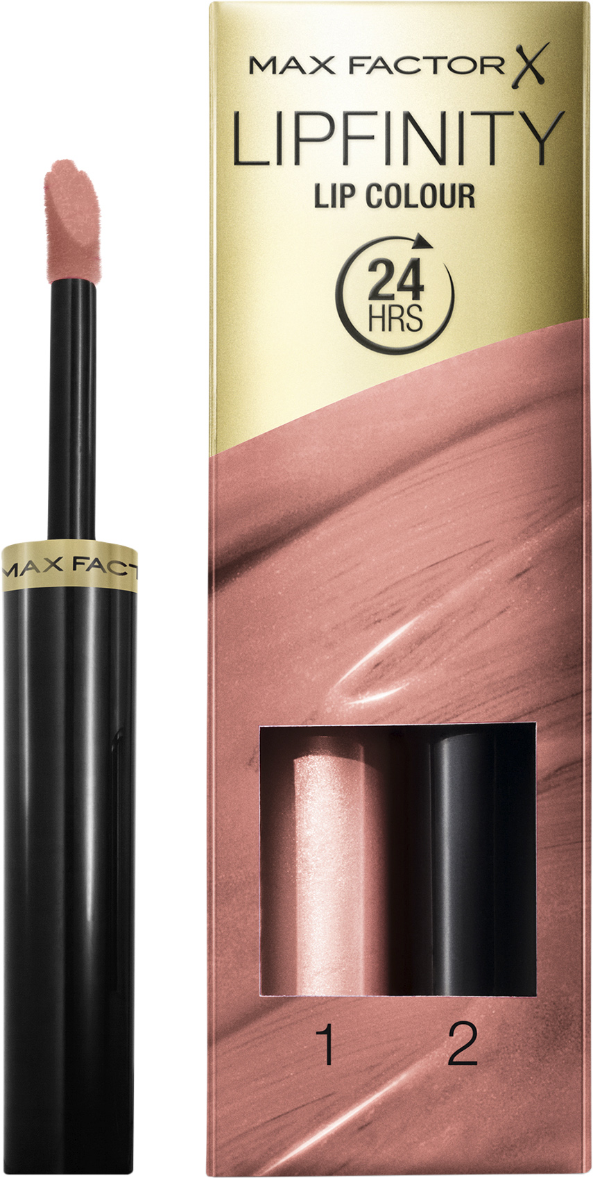 Max Factor Lipfinity 2step Long Lasting Lipstick, 160 Iced, 2. 3 ml +