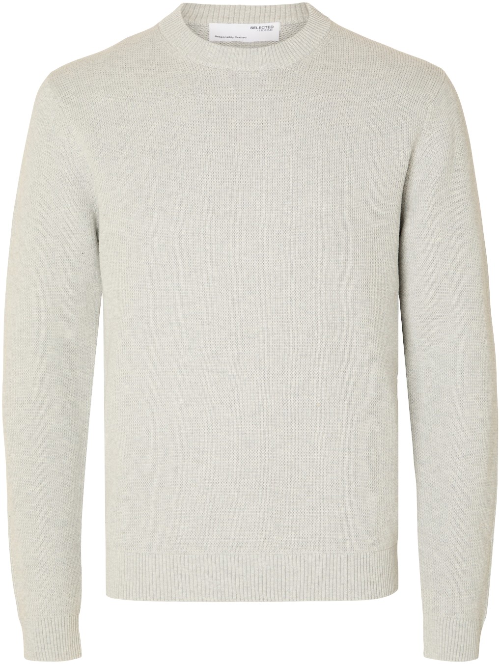Slhdane LS Knit Structure Crew Neck