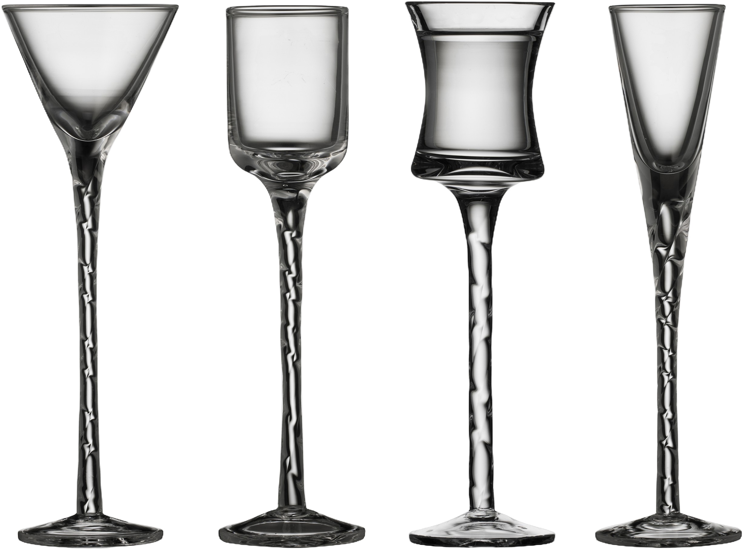 Snapseglas Nora 4 stk. Klar