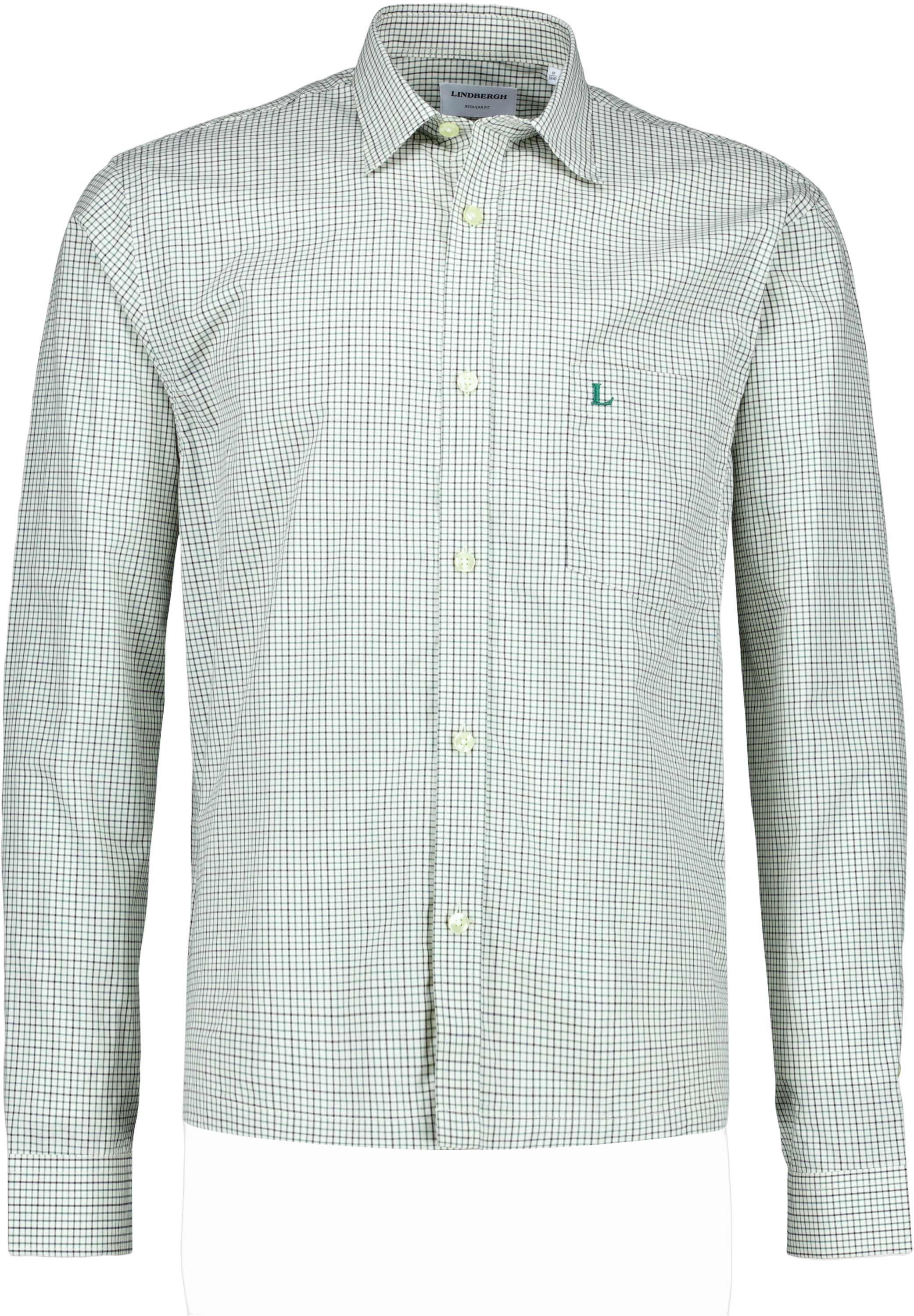 Plain Check Cropped Shirt L/S