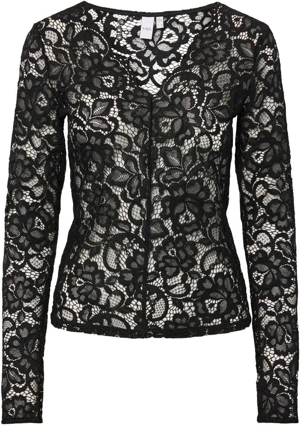 Yaslacey LS Vneck Lace TOP S. Noos