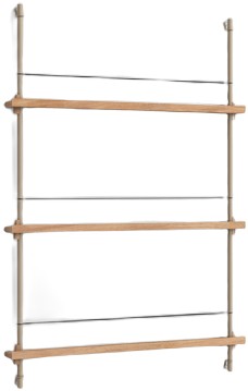 Box set, Magazine Shelving MS.115. 1, Oak Shelves, Warm Grey