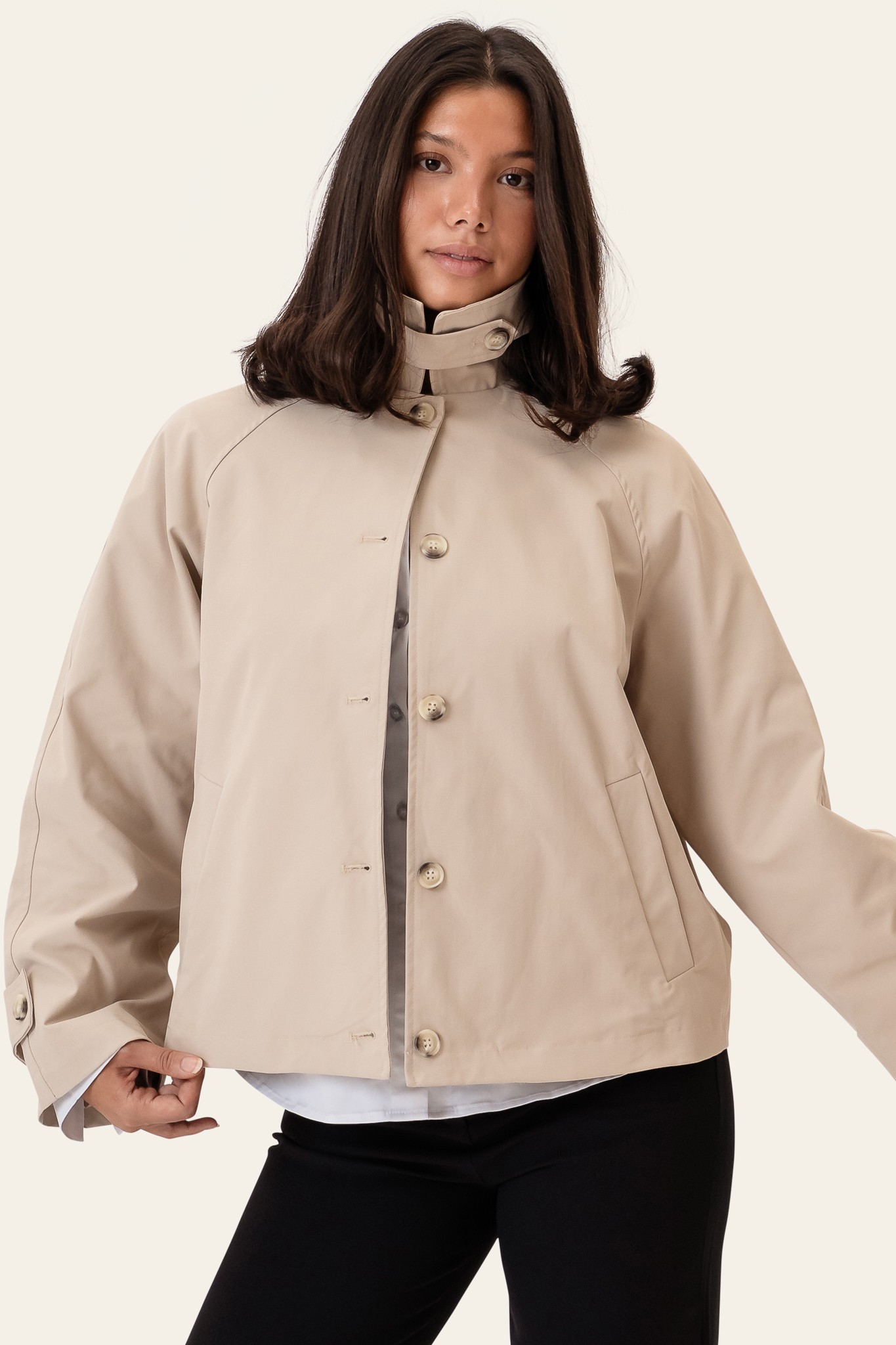 Avaic Short Trenchcoat Beige