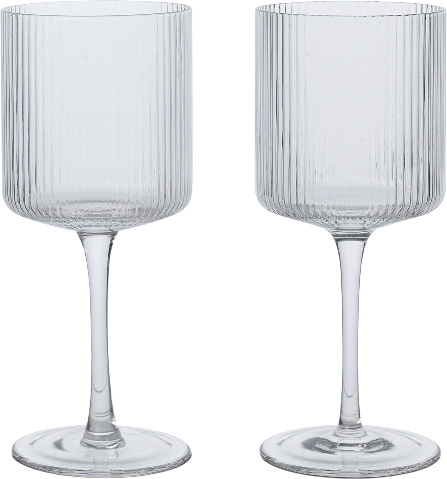Ripple White Wine Glasses Set of