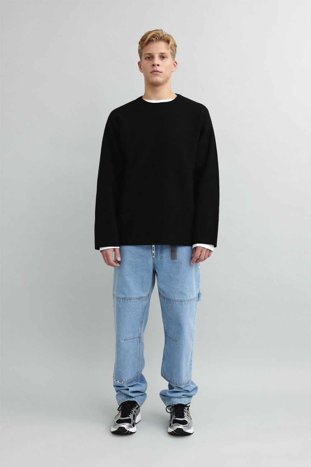 Excursion” Elbow Slit Cneck Knit
